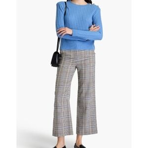 Veronica Beard Brixton Houndstooth in Multi Straight Cropped Pants 00 EUC